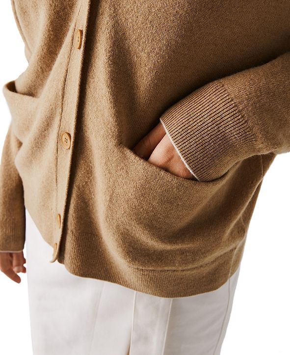 lacoste wool cardigan