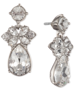 image of Givenchy Crystal Cluster Drop Earrings