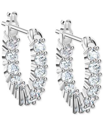 swarovski hoop crystal earrings