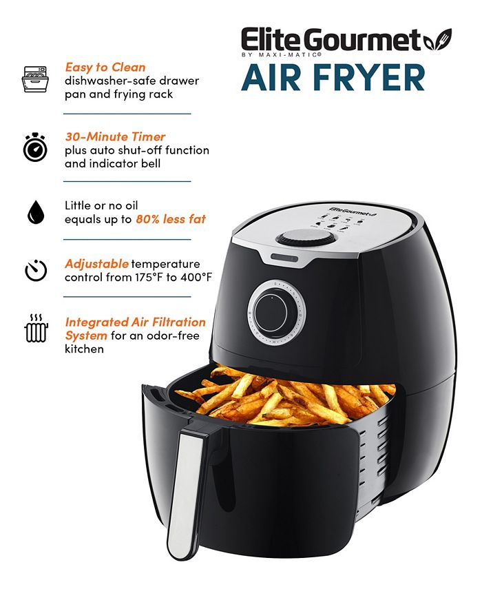 ALIVIO 8L LARGE FAMILY AIR FRYER WITH DRAWER ADJUSTABLE THERMOMETER AND  TIMER