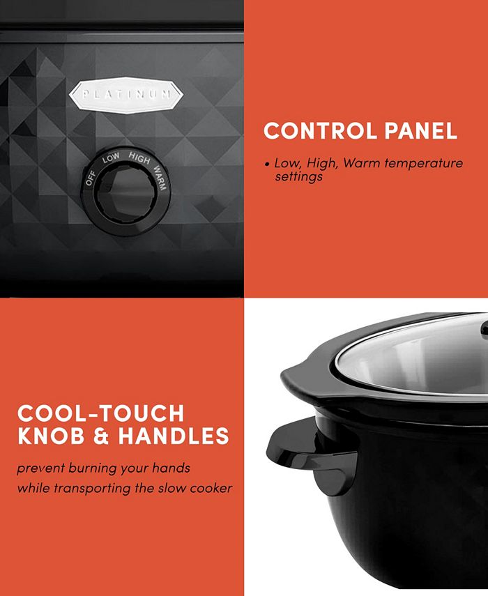 Elite Platinum Elite Gourmet 6Qt. Diamond Series Slow Cooker Macy's