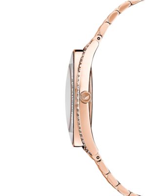Women's Swiss Crystalline Aura Rose Gold-Tone Stainless Steel PVD Bracelet Watch 35mm