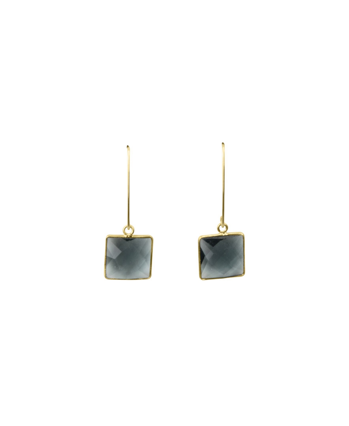 London Stone Drop Earrings with 14K Gold Filled Artesian Earwires - Gold - Fill