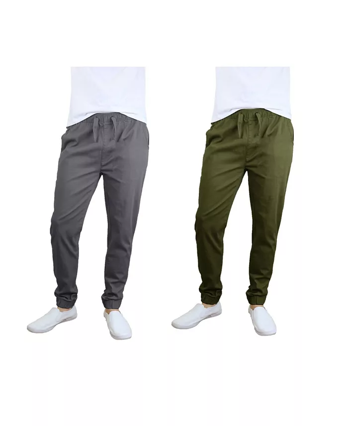 Men's Basic Stretch Twill Joggers, Pack of 2 - thumbnail 6