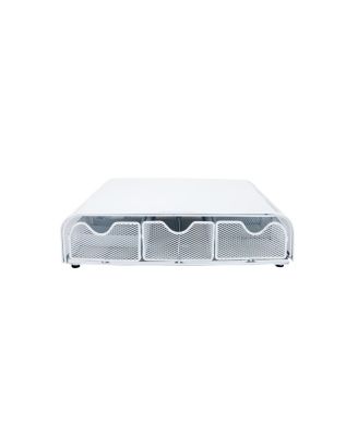 Mind Reader - Metal Mesh Triple Drawer Monitor Riser and Desk Organizer