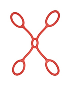 Mind Reader X Shape Chest Expander Rubber Resistance Band Exercise Stretching Strap