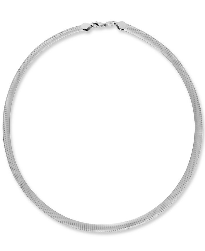 Italian Gold 14k Gold over Sterling Silver and Sterling Silver Necklace