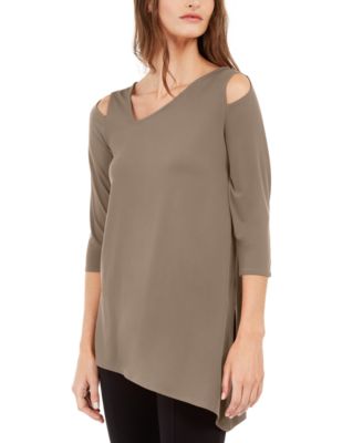 Alfani cold shoulder asymmetrical top on sale