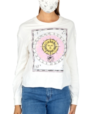 image of Rebellious One Juniors- Sun Graphic Top & Face Mask