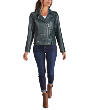 Guess Embossed Croc Faux-Leather Moto Jacket Created for Macy's