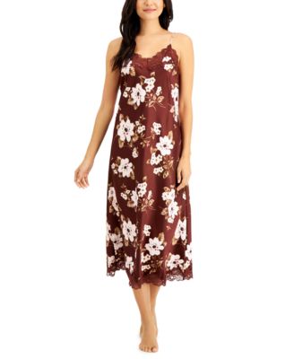 INC International Concepts - Lace-Trim Long Nightgown