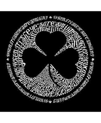 ЛА-Поп-Арт ЛА-Поп-Арт с текстом песни When Irish Eyes Are Smiling мужская футболка в стиле Реглан Word Art 6690₽