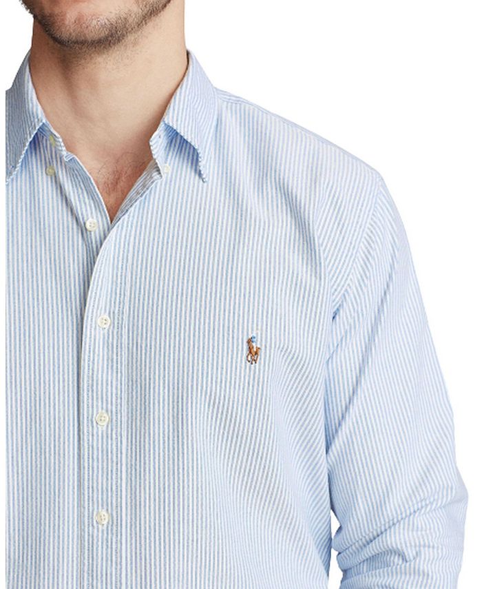 Ralph Lauren Oxford Button up Shirt Mens 3XB Blue White Stripe