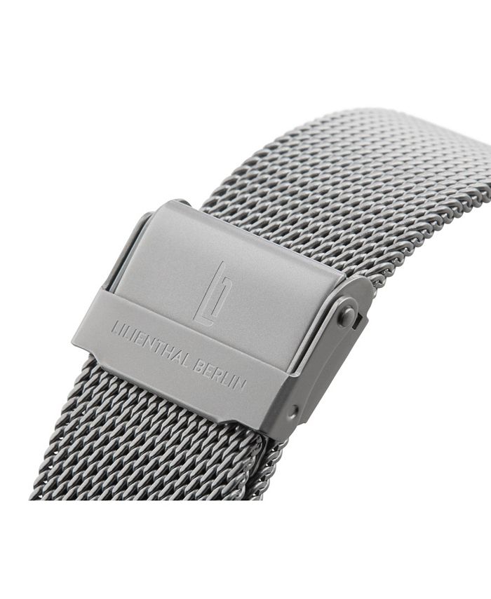 Lilienthal Berlin L1 SliverTone Stainless Steel Mesh Bracelet Watch