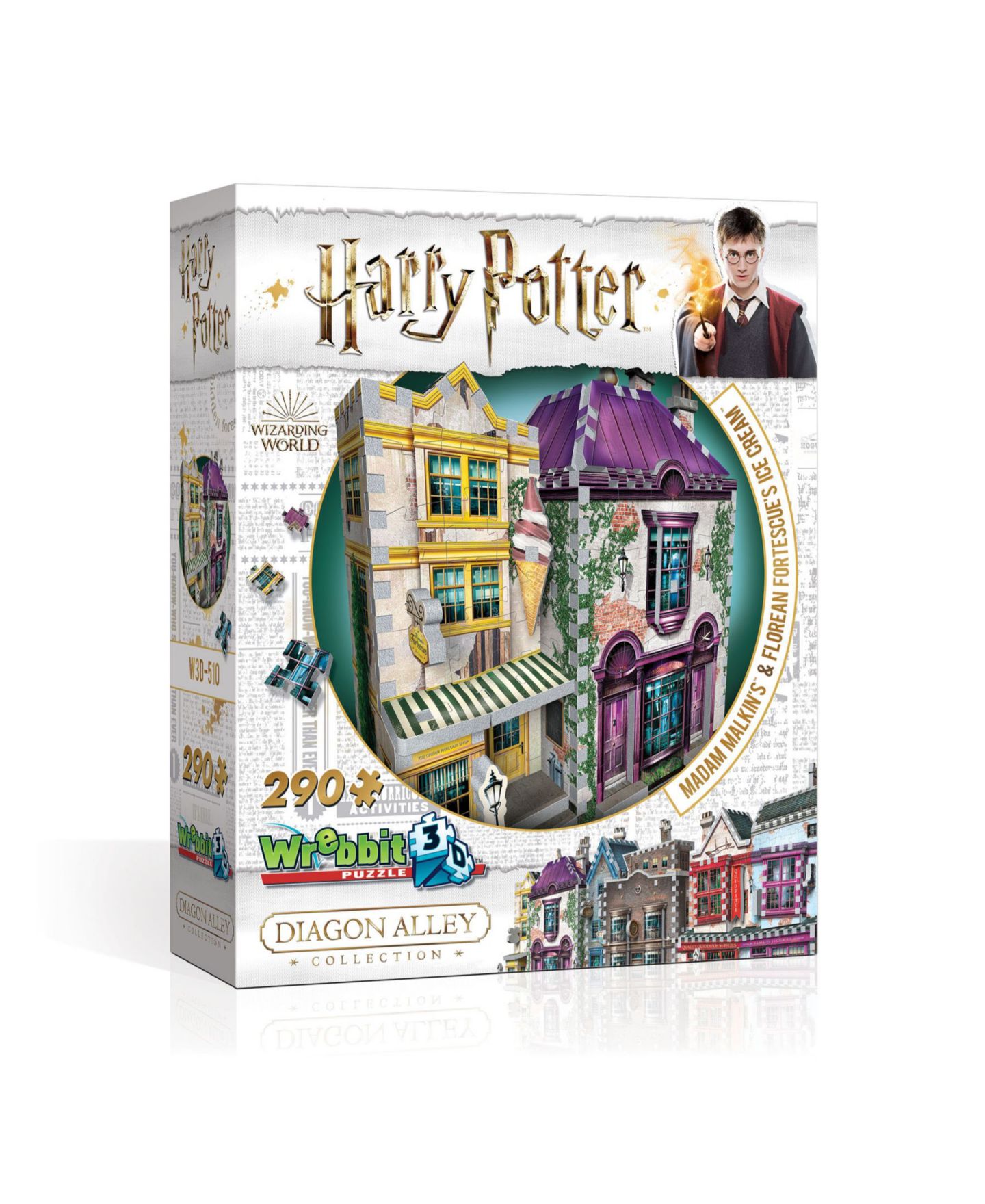 Детский пазл Wrebbit Harry Potter Diagon Alley 3D Puzzle, 290 Pieces, Ages 12+ — фото 4