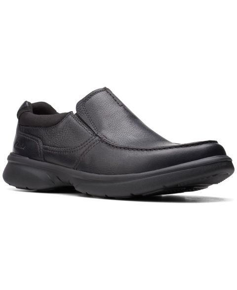 Мужские кожаные слипоны Clarks Bradley Free, цвет: Чёрный