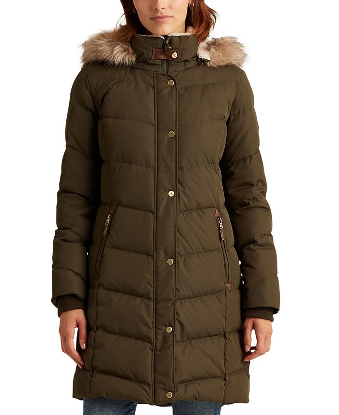 Lauren Ralph Lauren Hooded Down Coat, Created for Macy's & Reviews - Coats  & Jackets - Women - Macy's