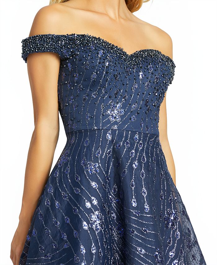 MAC DUGGAL Embellished OfftheShoulder Gown & Reviews Dresses