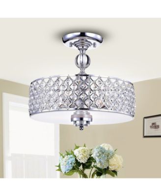 Dyesta 21" 3-Light Indoor Semi-Flush Mount Chandelier with Light Kit