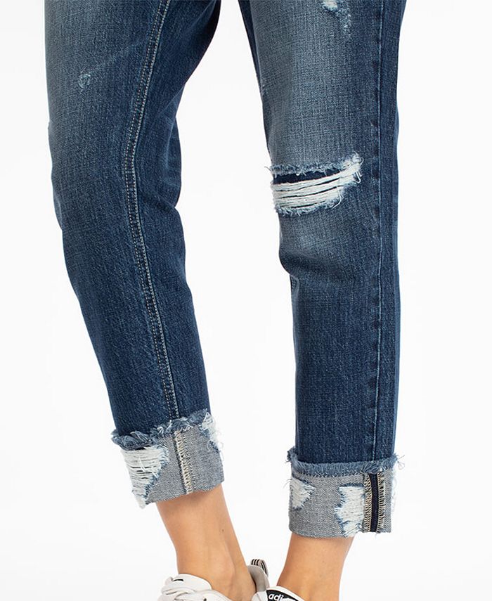 Kancan Women's High Rise Boyfriend Jeans Macy's