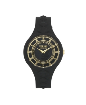 image of Versus by Versace Women-s Fire Island Studs Black Silicone Strap Watch 39mm