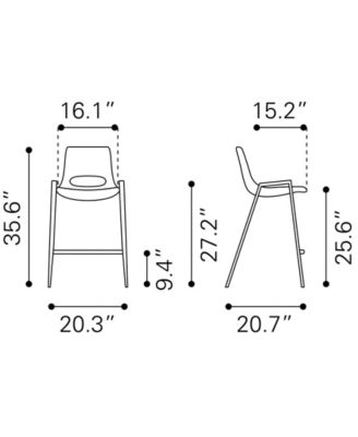 Desi Counter Chair, Set of 2