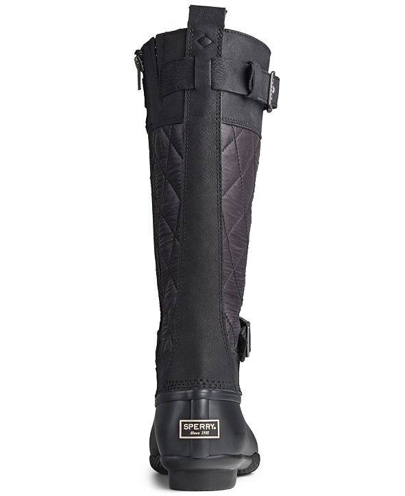 sperry women's saltwater buckled quilted boots