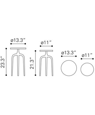 Como Accent Tables, Set of 2