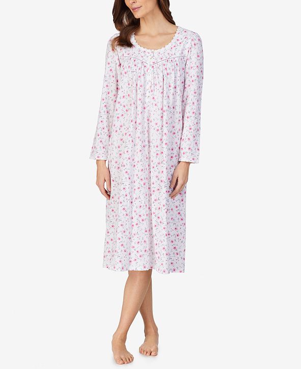 Eileen West Cotton FloralPrint Nightgown & Reviews Bras, Panties