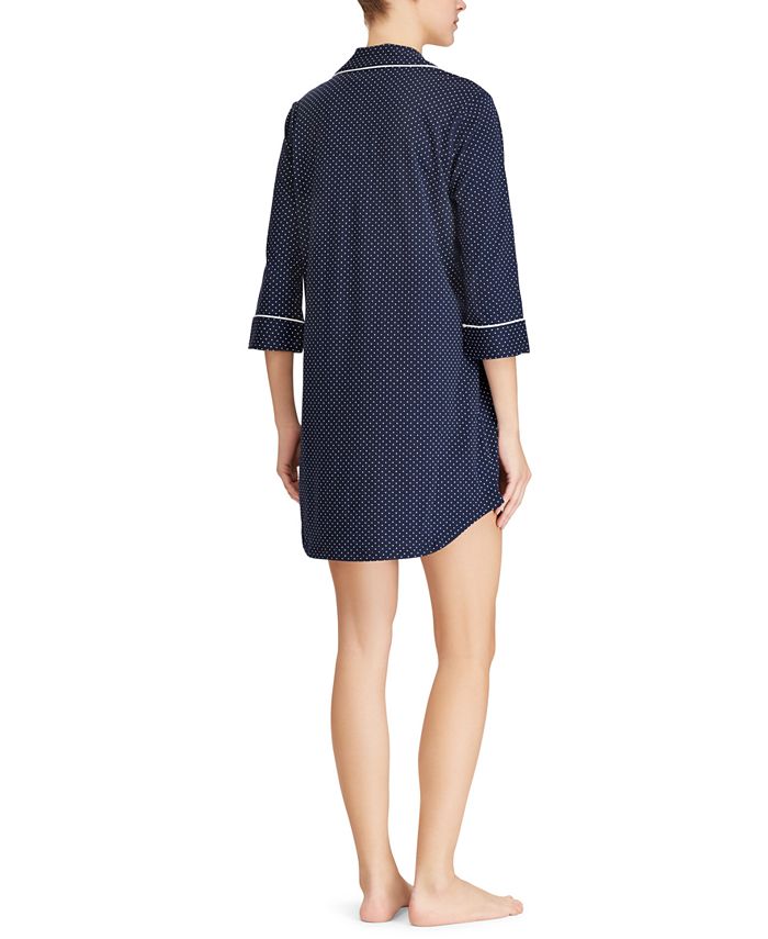Lauren Ralph Lauren Knit Notch Collar Cotton Sleep Shirt & Reviews ...