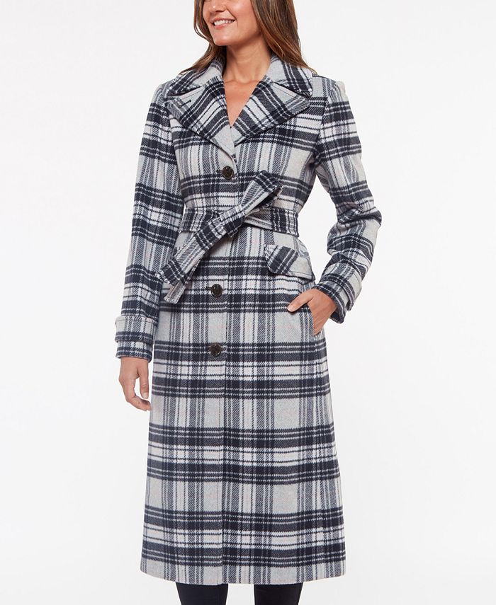 kate spade new york Plaid Belted Coat & Reviews - Coats & Jackets - Women -  Macy's