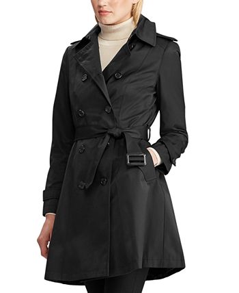 Lauren Ralph Lauren Women's Belted Water Resistant Trench Coat, Created ...