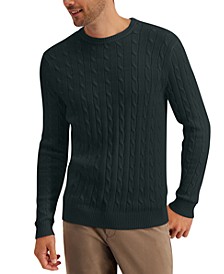 Men's Cable-Knit Cotton Sweater, Created for Macy's 