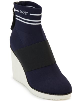 dkny women's warbi wedge sneakers
