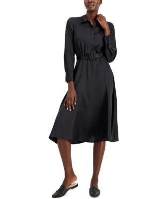 macy's black midi dress