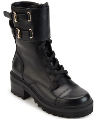 Women's Bart Lace-Up Buckled Lug Sole Booties