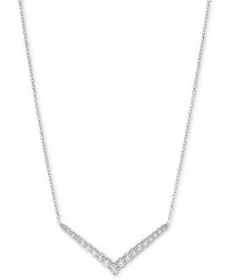 diamond chevron necklace