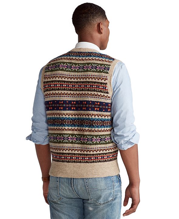 Polo Ralph Lauren Men's Fair Isle Sweater Vest & Reviews ...