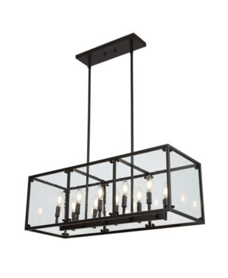 Paysan Linear 10-Light Adjustable Rustic Farmhouse LED Pendant