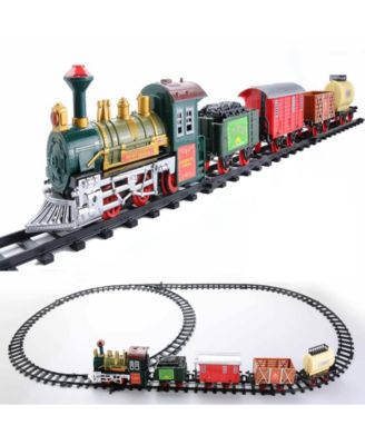 16-Piece Battery Operated Lighted and Animated Continental Express Train Set with Sound