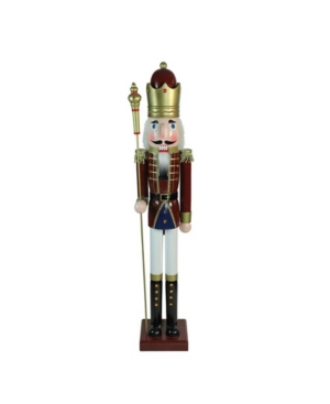 Northlight Wooden Christmas Nutcracker King With Scepter In Brown