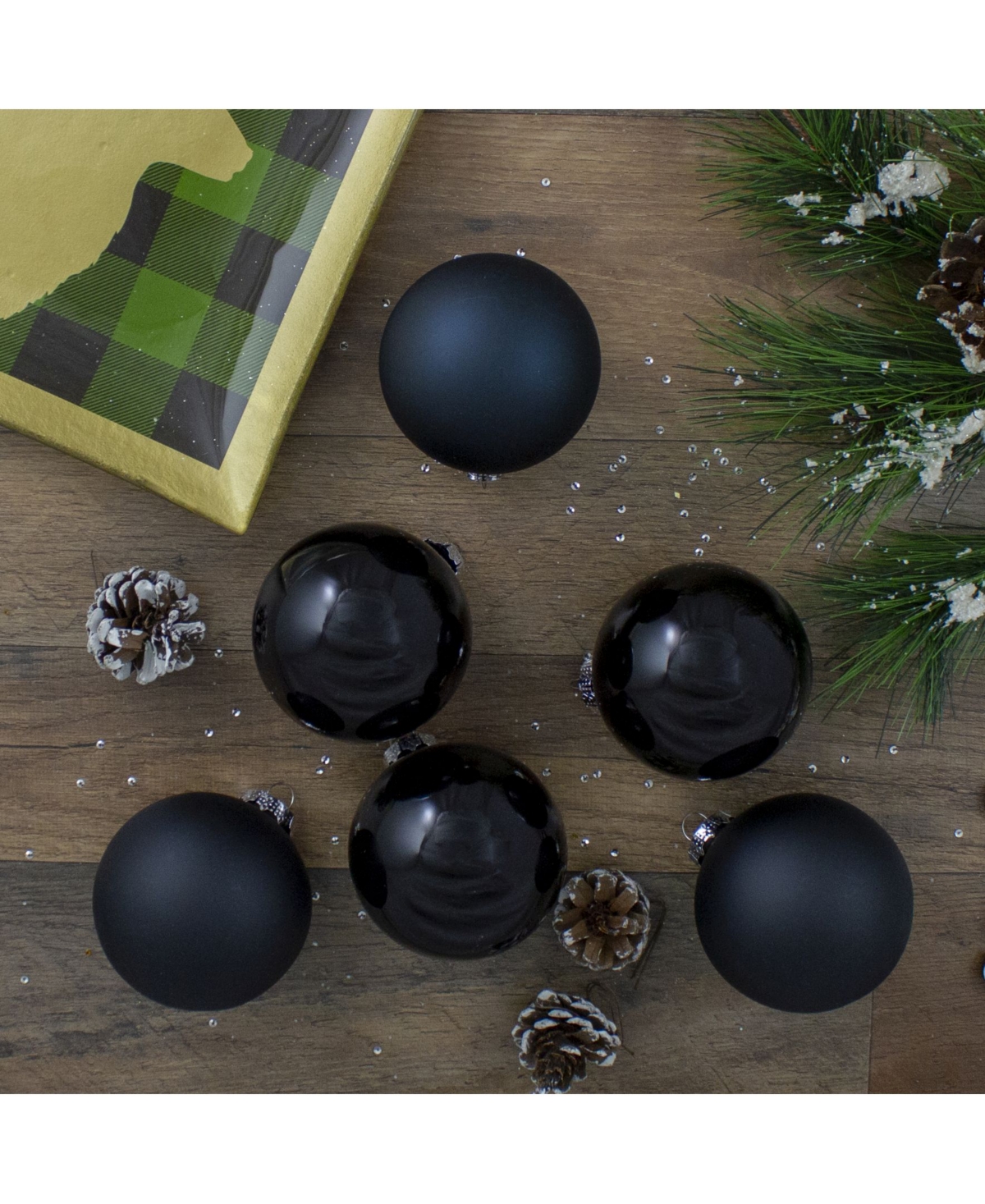 Northlight 6 Count 2-Finish Glass Christmas Ball Ornaments