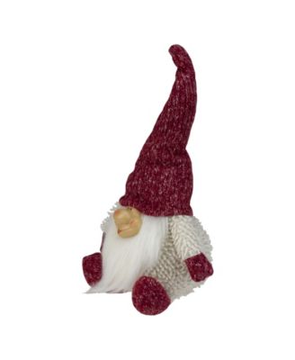 Chubby Smiling Gnome Plush Table top Christmas Figure