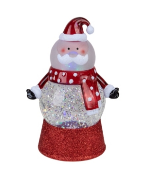 Northlight Santa Claus Led Lighted Swirling Glitter Water Globe Christmas Table Top Decoration In Red