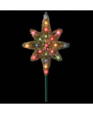 Lighted Gold Tone Star Of Bethlehem Christmas Tree Topper
