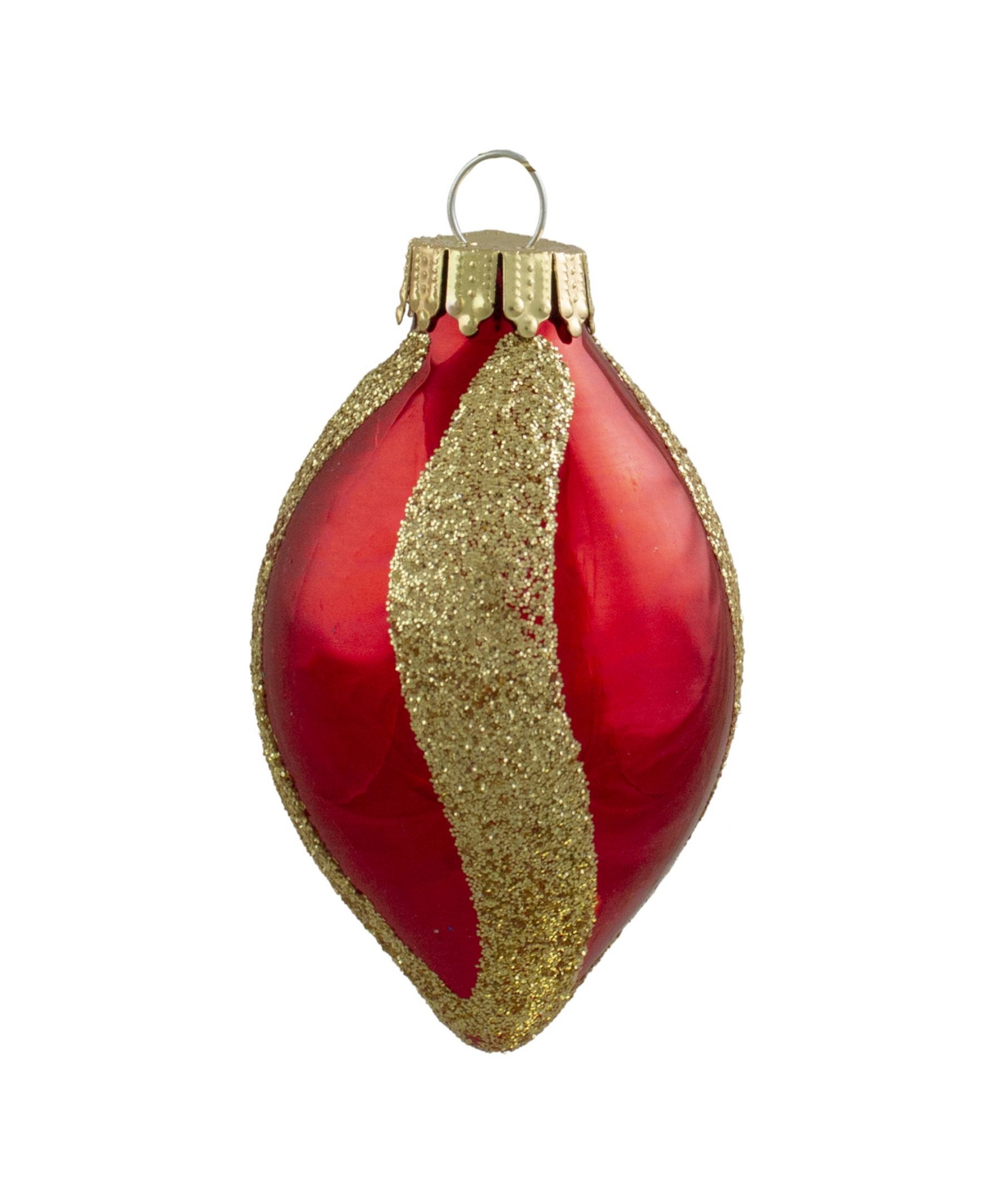 Northlight 9 Count Vibrantly Coloured 2-Finish Swirls Glass Christmas Finial Ornaments