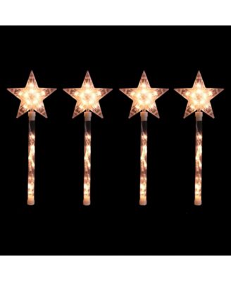 Lighted Star Christmas Pathway Marker with Lawn Stakes