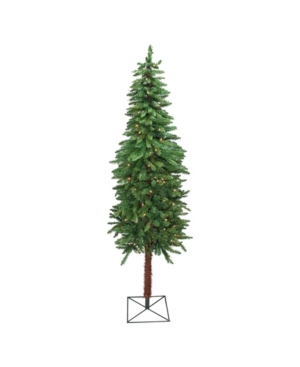 Northlight Pre-Lit Slim Two-Tone Alpine Artificial Christmas Tree