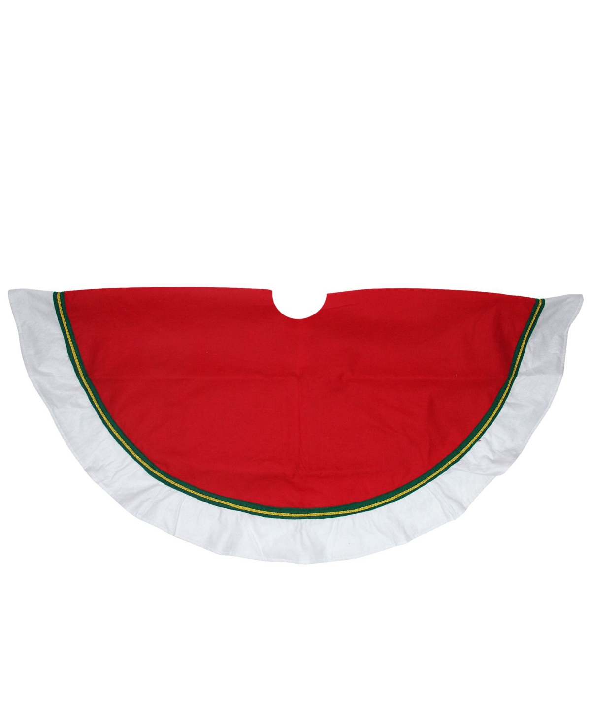 Contemporary Christmas Tree Skirt - Red