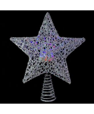 Lighted Star with Rotating Projector Christmas Tree Topper